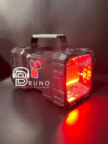 Caixa de Som Portátil Impermeável com Lanterna