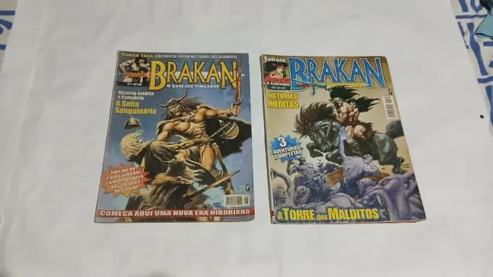 2 gibis brakan - o bárbaro vingador - raro e antigo