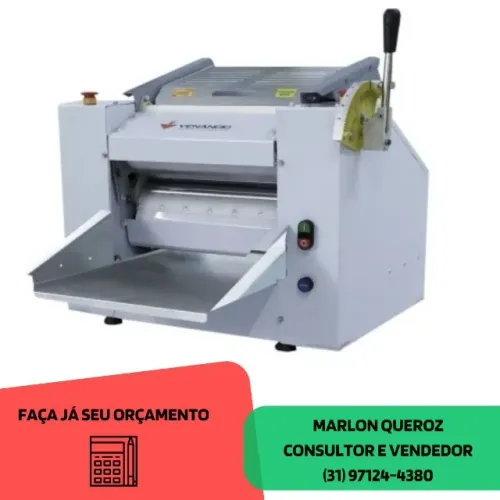 Cilindro Laminador de Mesa Bandeja Inox Venâncio 39cm