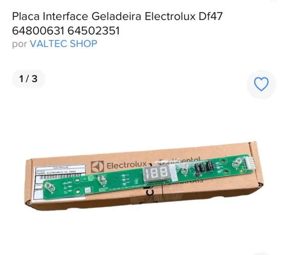 Placa Interface Geladeira Electrolux Df47 64800631 64502351