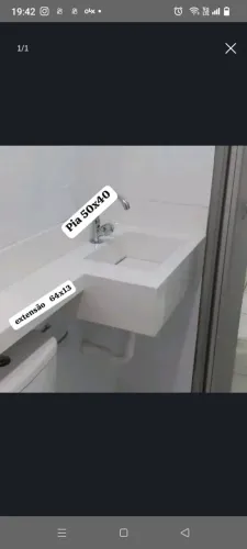 Pia em porcelanato