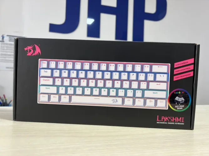 Teclado Mecânico Gamer Redragon Lakshmi 60% Branco Switch Brown - Loja Física