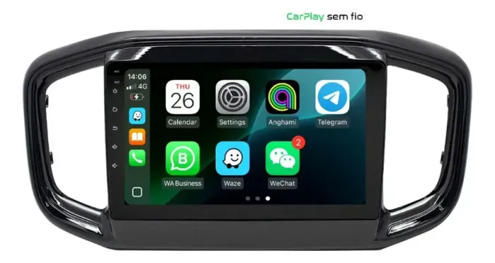 Multimidia Fiat Fiorino Endurence Android 14 Carplay 64gb 9p