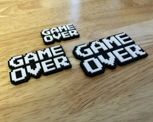 Plaquinha de game over