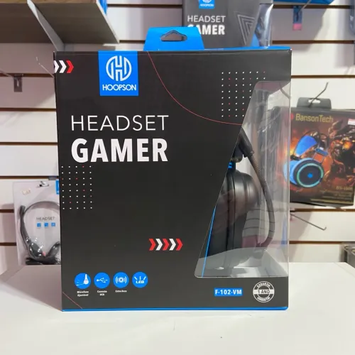 Headset Gamer USB profissional Hoopsom F-102-VM