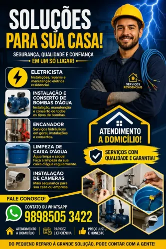 Eletricista e manut. de bombas d'água