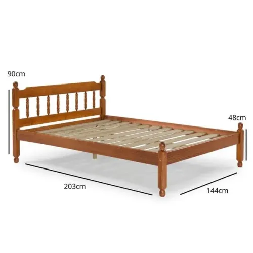 Cama de casal de madeira