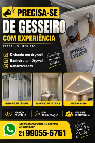 PRECISA-SE DE GESSEIRO
