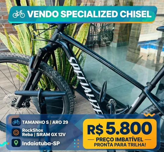 Specialized Chisel Aro 29 Tam S - RockShox Reba - SRAM GX 12v - R$5800