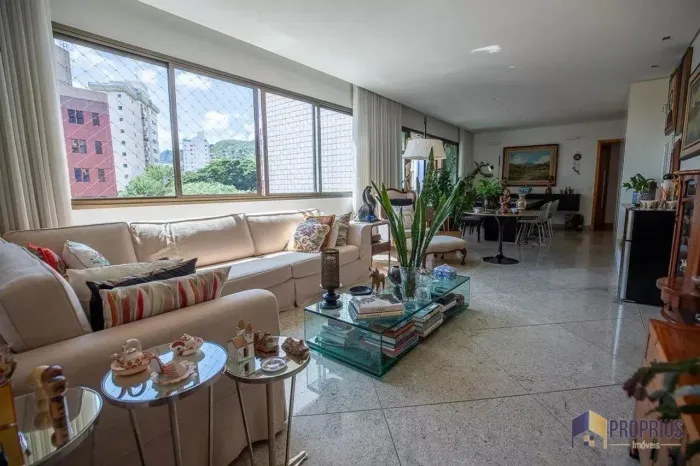 Apartamento à venda no sion, BH Apartamento com 172,00 m² de área interna, sala ampla com 