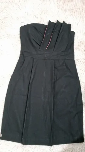 Vestido Tubinho Preto Com Pregas