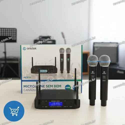 Microfone sem fio profissional - com receptor de áudio profissional - entrega grátis