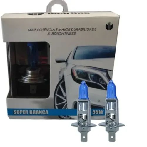 Lampada super branca H1 Techone 12v 8500k 55w PAR