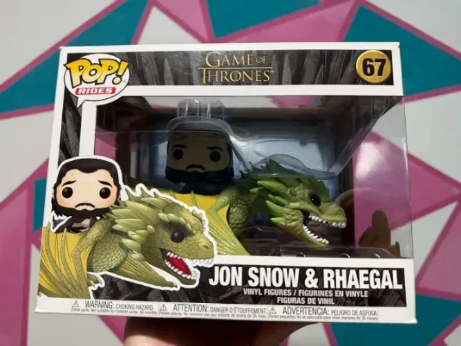 RARO E NOVO Funko Pop Jon Snow and Rhaegal Game of Thrones