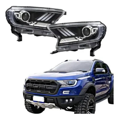 Par De Farol Mustang Full Led Sequencial Premium Ranger 2017
