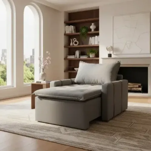 Poltrona-cama reclinável e retrátil 1,10 m - impecável!