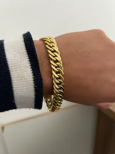 Pulseira Grossa Grumet Ouro 18k