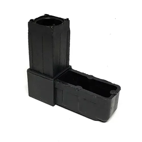 Conector L preto para estruturas de metalon e alumínio de 1" (25 mm) Pct com 10 unds