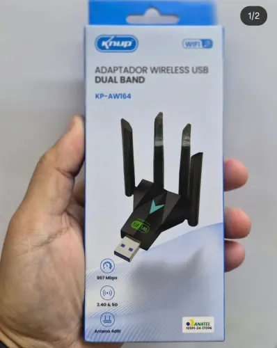 ADAPTADOR WIFI USB C/ DUAL BAND 2.4G 5.8G KP-AW164