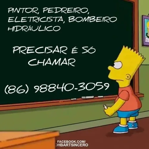 Pedreiro pintor eletricista e bombeiro hidráulico 