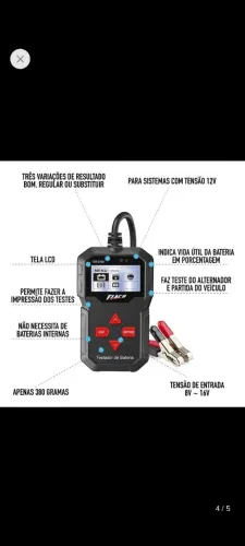 *Vendo testador de bateria e alternador flash TBF20000 valor 249$