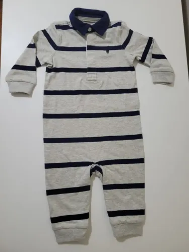 macacão bebe menino ralph lauren com gola polo - 9 meses - nunca usado