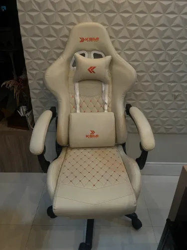 Cadeira Gamer KBM! Gaming Bege Seminova
