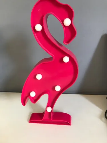 Decoração Luminária De Flamingo Rosa