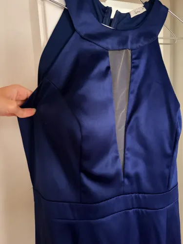 Vestido longo azul