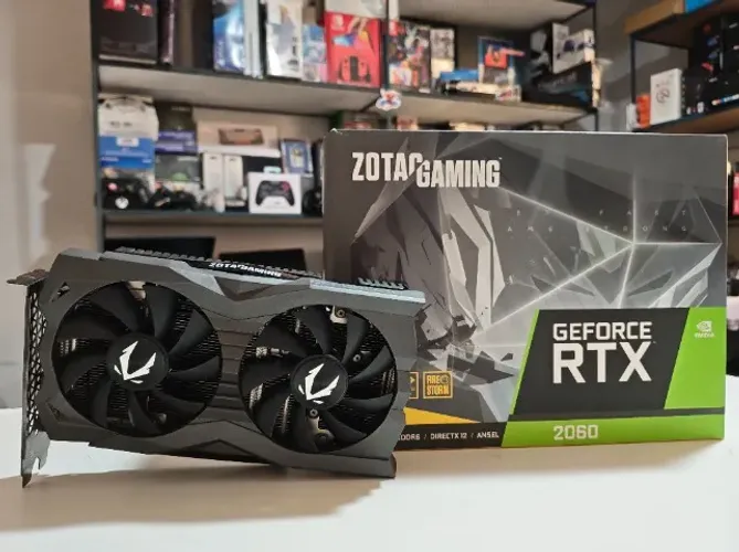 Placa de video RTX 2060 6GB Zotac, na caixa em perfeito estado, parcelo no cartão!