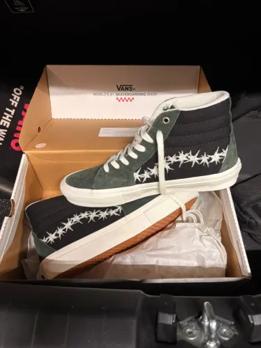 tênis vans skate sk8-hi splatter green black (NOVO)