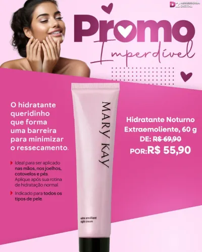 Extraemoliente noturno da Mary Kay na promoção