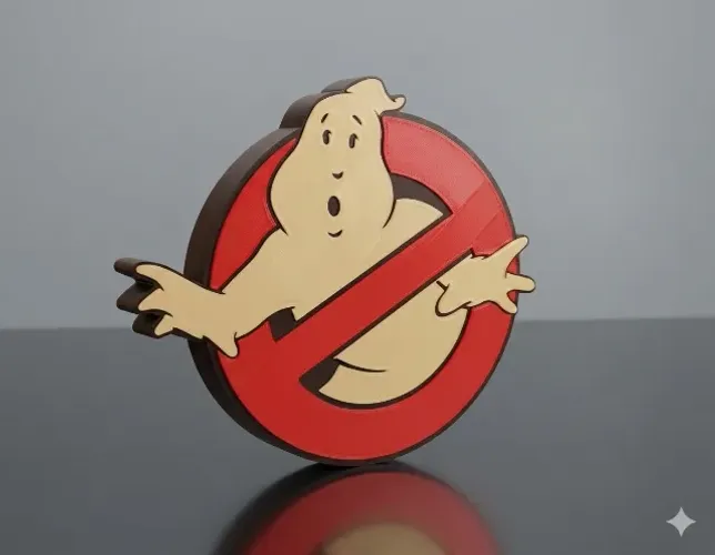 Placa Decorativa Ghostbusters - Impressão 3D