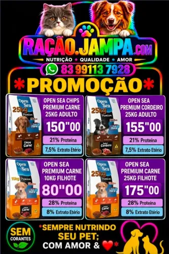 RAÇÃO  OPEN SEA PREMIUM 10kg/15kg /25kg Adulto/Filhote 