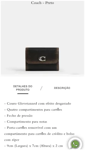 Carteira Coach original ( leia o anuncio )