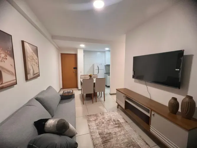 Apartamento novo, 81m, mobiliado e decorado, sala estar/jantar, varanda, próx. ao hiper bo