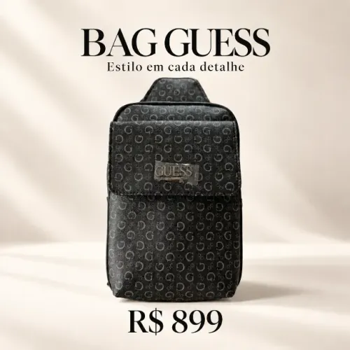 Bolsa Bag Guess Transversal Original Preta - Importada dos EUA