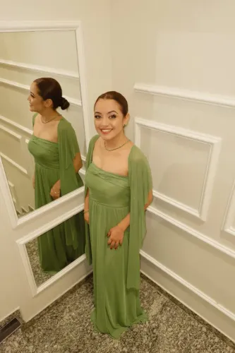 Vestido de festa Verde Oliva