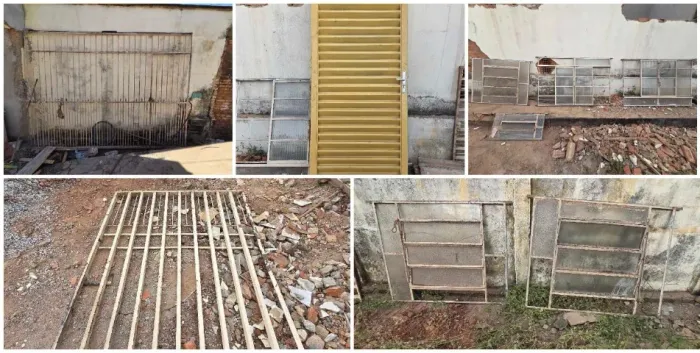 Lote grades, portões e janelas usadas