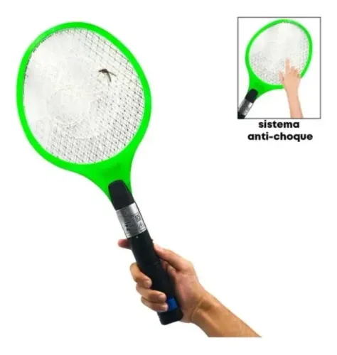 raquete elétrica mata mosquito dengue recarregável vermelho crs-8055