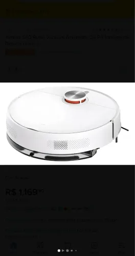 Xiaomi S40 Robô Vacuum Aspirador De Pó Inteligente Branco Branco