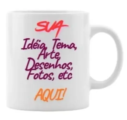 Canecas de Porcelana Premium para Personalizar como quiser!