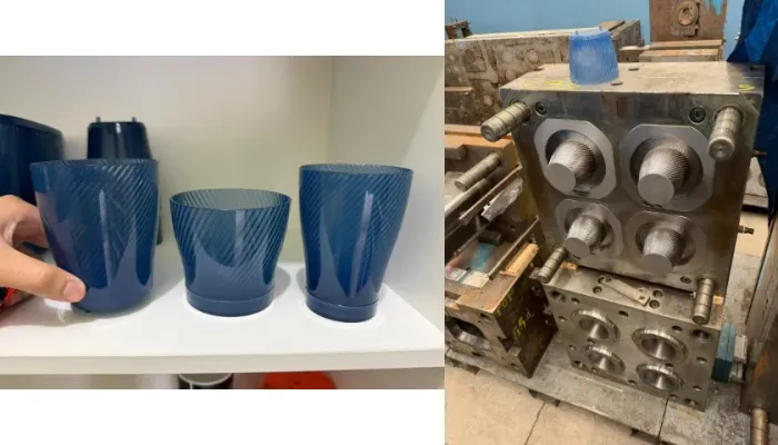 CONJUNTO DE MOLDES - COPOS AZUL TEXTURIZADOS