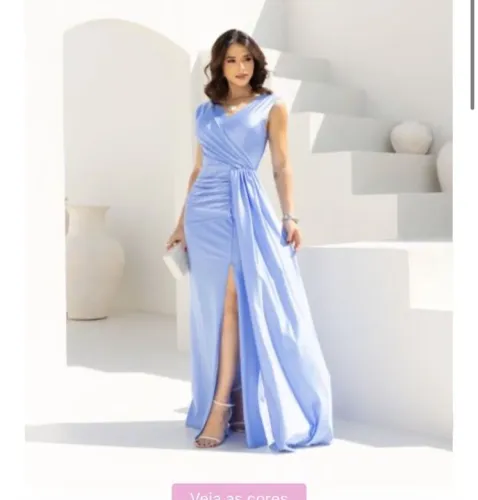 Vestidos de Festa - Azul Serenity - Tamanho M