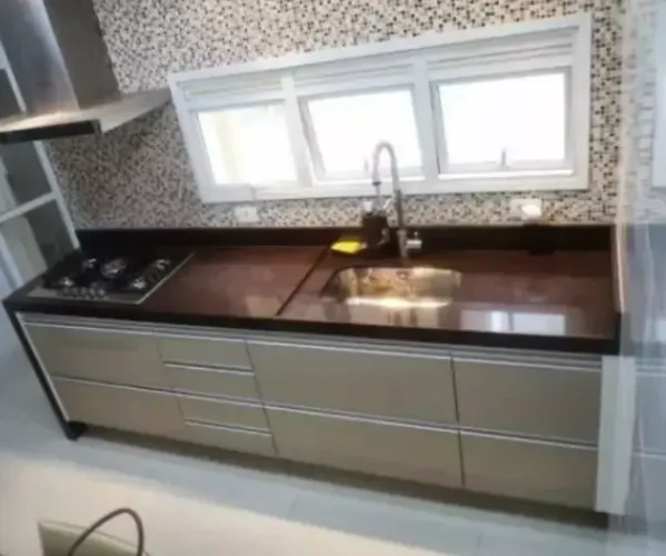 Fantástico cozinha e banheiro no mármore e granito bancadas