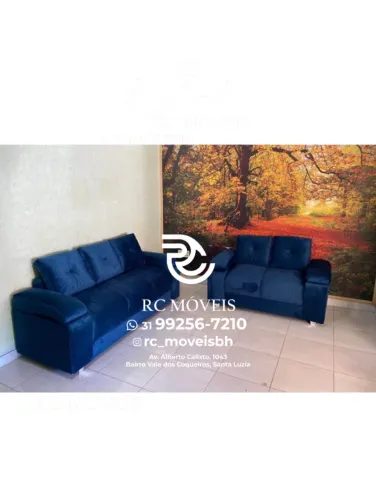Sofá Sonata 2 e 3 Lugares em Suede | Novo