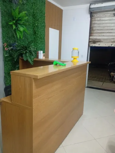 Balcão em ótima qualidade ainda vem com a pia