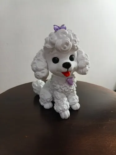 Poodle Decorativo e porta celular - Modelo 3D Pintado à Mão