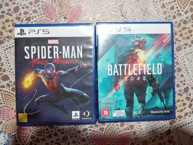 Jogos Spider-Man Miles Morales + Battlefield 2042 PS5