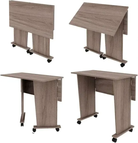 Mesa/escrivaninha dobrável com rodízios Tecno Mobili - 80 × 40 cm